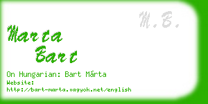 marta bart business card
